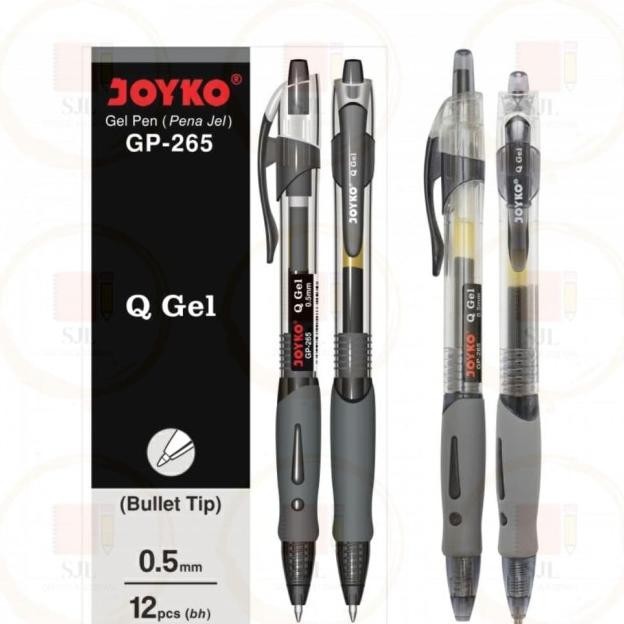 

12 Pcs1 Pa Pulpen Joyko Qgel Gp265 Hitam