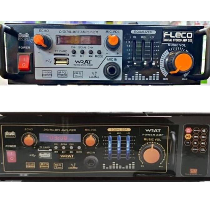 / Power Amplifier Wireless Fleco D-22 Ampli Blueooth AC DC Radio READY