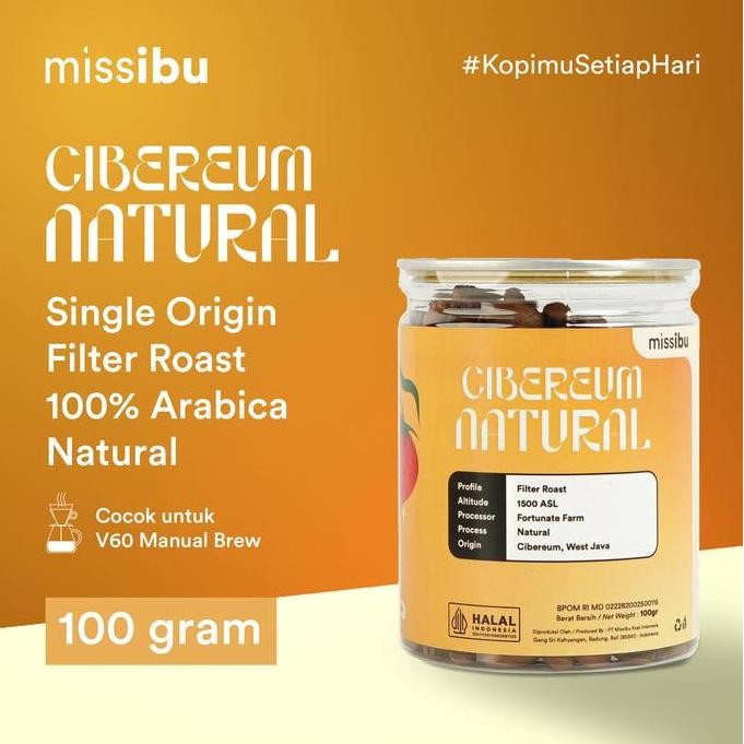 

READY KOPI ARABIKA CIBEREUM NATURAL 100G | MISSIBU ROASTER GARUT | FILTER ROAST | HALAL CERTIFIED