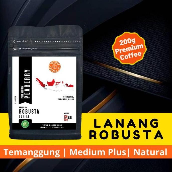 

READY KOPI LANANG ROBUSTA PEABERRY TEMANGGUNG 200G - BIJI KOPI PREMIUM