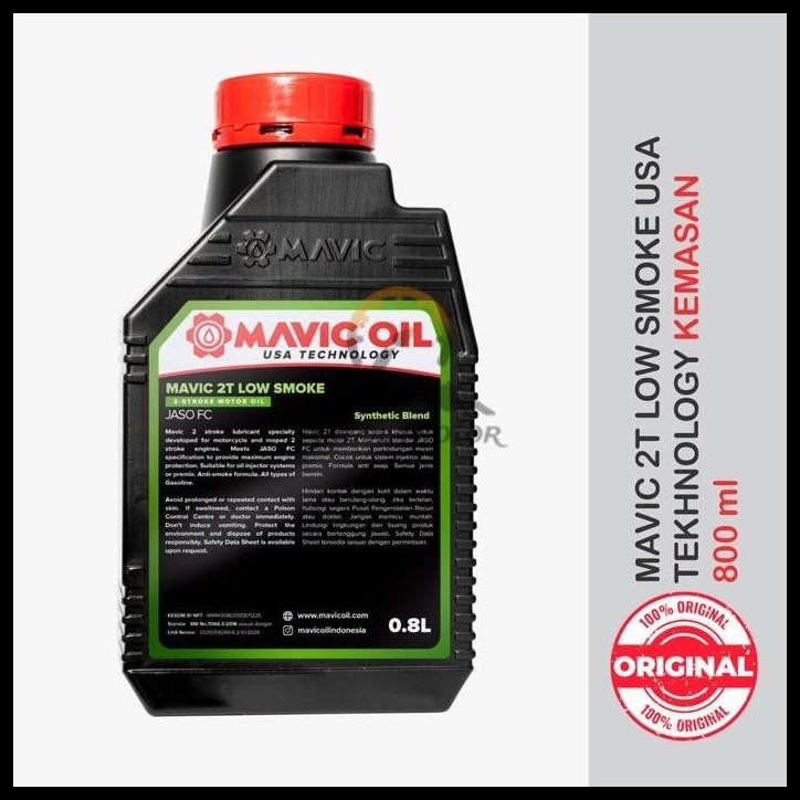 HOT DEAL OLI SAMPING MAVIC 2T RACING OIL LOW SMOKE XTRA FRAGRANCE 800ML NINJA MESIN MOTOR 