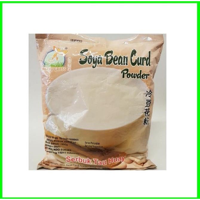

Original Happy Grass Bubuk Soya Bean Curd 800gr - Serbuk Kembang Tahu Huay Puding Soya