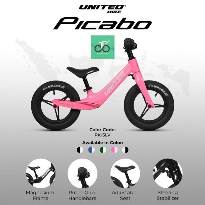 Sepeda Pushbike 12" United Picabo Original Dan Terpercaya