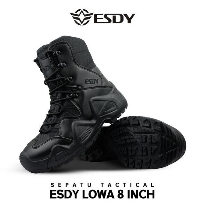 Sepatu Tactical Esdy PDL 8 Inch Sepatu Militer Polpp Bahan Kulit
