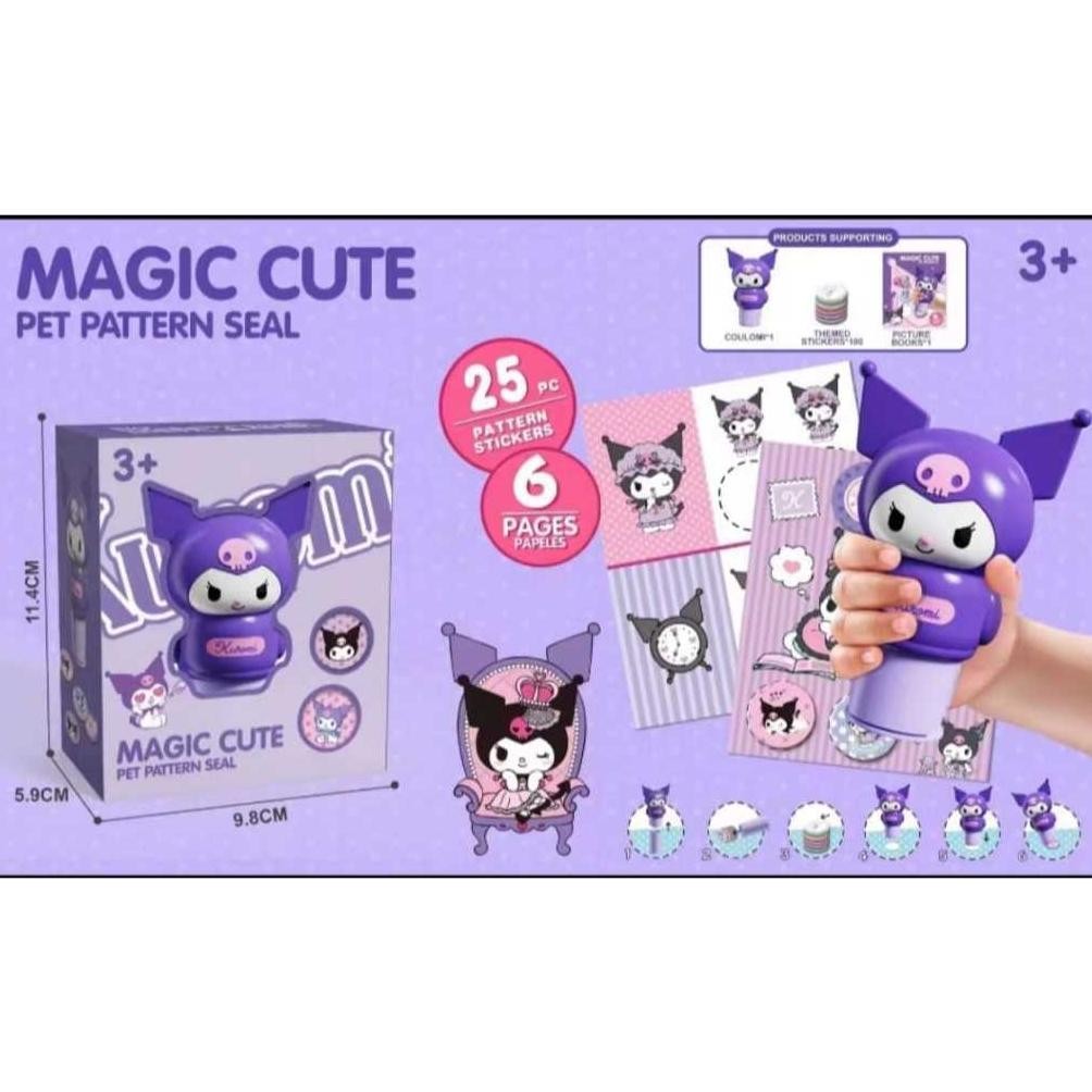 

[KIDSWORLD] Mainan stempel anak-anak baru, stempel ajaib, hadiah buku stiker kartun anak laki laki dan perempuan RB3