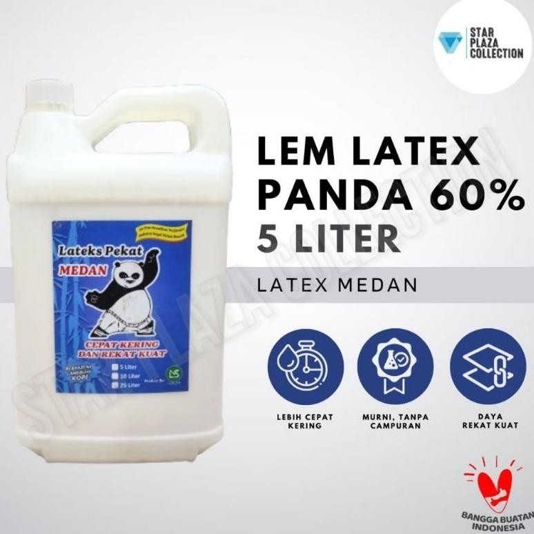 

Lem Latex Cair Panda Medan Lem Latek Soluna Murni Lem Lateks Serbaguna untuk untuk Busa Kulit Kanvas GALON 5 LITER JEREN 5 LITER
