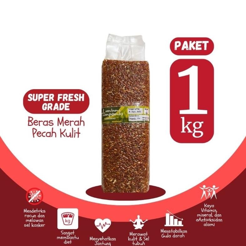 

Beras Merah Pecah Kulit 1 Kg Kemasan Vakum Lumbung Tampomas Nugi