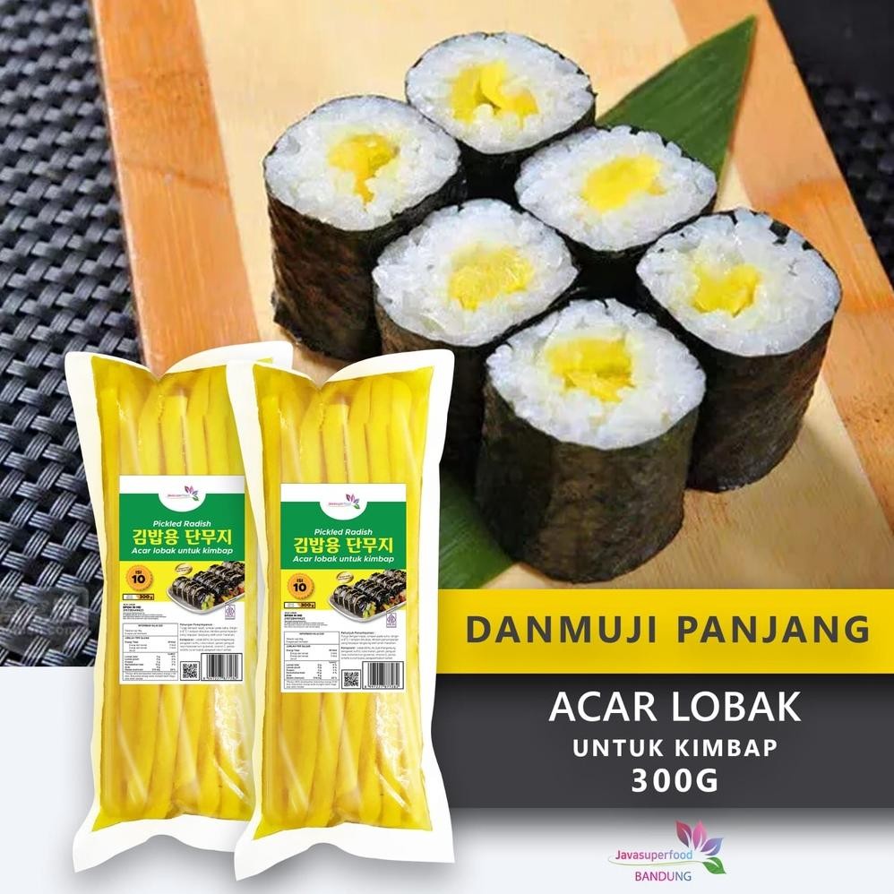 

Danmuji Panjang Kimbab Acar Lobak Kuning Untuk Kimbab 300gr Isi 10 Pcs/HALAL Nugi