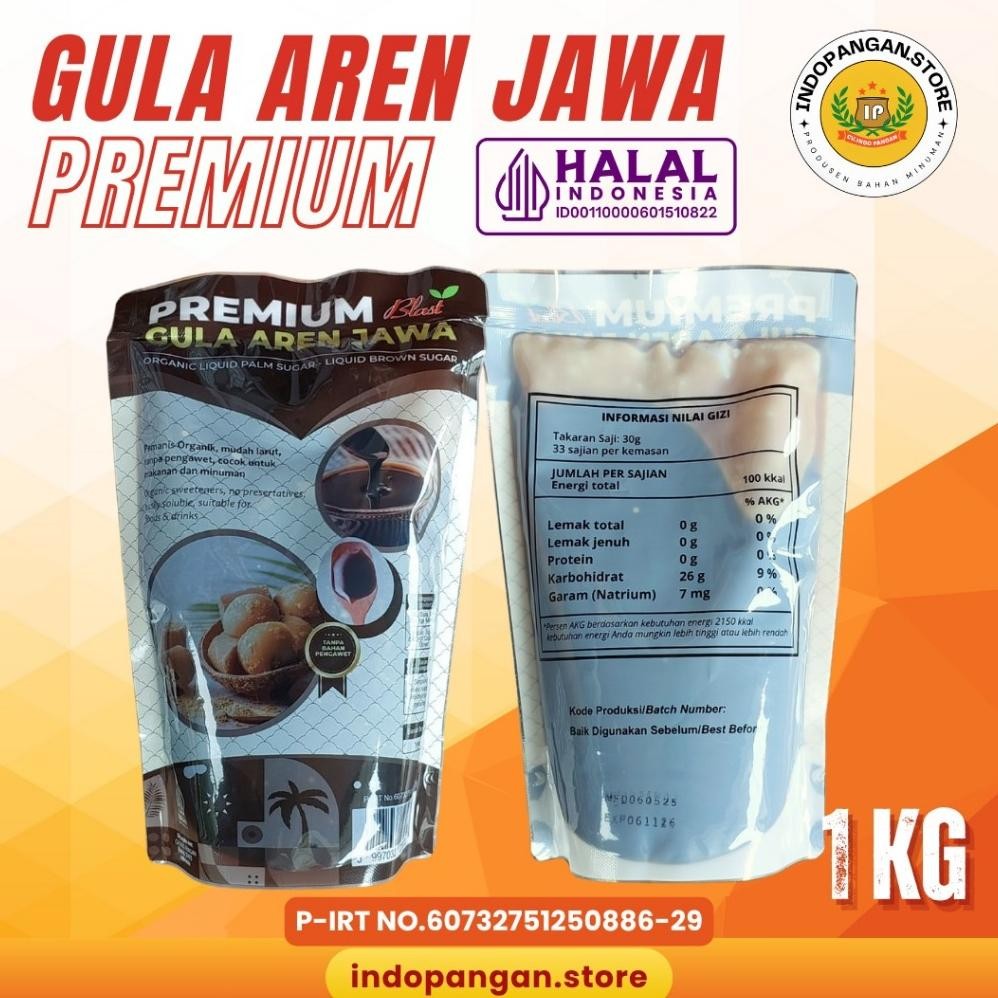 

Gula Jawa Aren Cair Premium 1 Kg / Brown Sugar 1 Kg / Gula Merah Cair 1 Kg Nugi