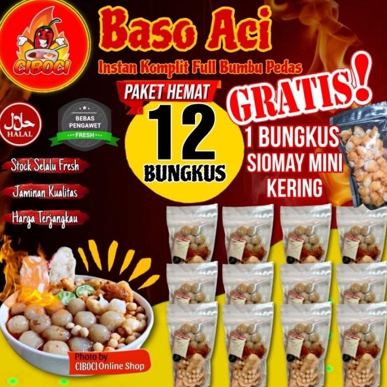 

Paket Komplit Full Bumbu Kuah Kaldu Pedas 1 BUNGKUS SIOMAY MINI / Boci Homemade / Bakso Baci Olahan - Cemilan Viral Hotpot Olahan Siap Saji Nugi