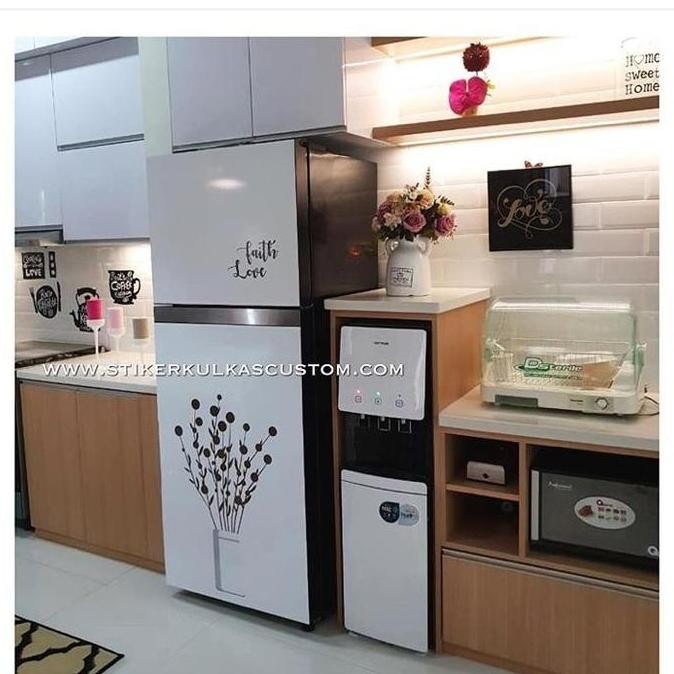 stiker kulkas 2 pintu jumbo motif