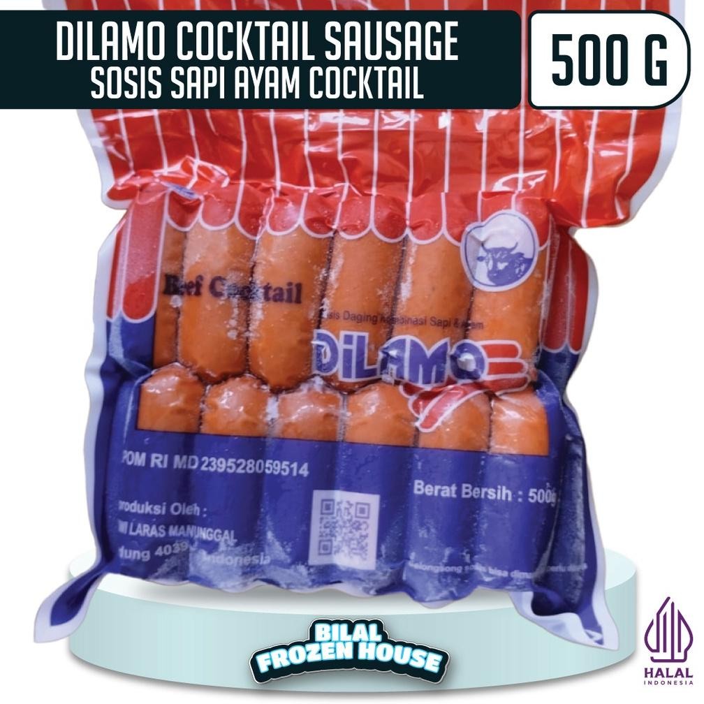 

Dilamo Sosis Beef Cocktail Sausage Merah - Sosis Sapi & Ayam - 500gr - 900gr Nugi