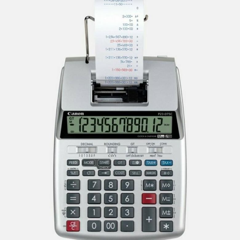 

Canon Printing Calculator P23-DTSC - Kalkulator Kasir Printer Struk CANON P23-DTC Printing Calculator & Garansi Resmi / Kalkulator Kasir Printer Struk P23 RB2
