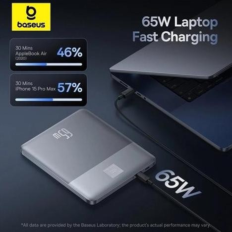 BASEUS BLADE2 65W FAST CHARGING POWER BANK 12000mAh DUAL TYPE-C LAPTOP
