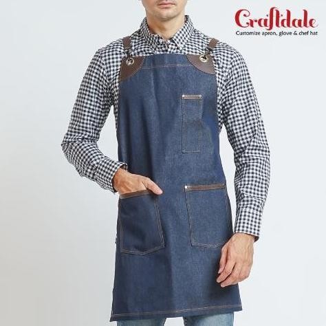 Apron Barista - Jeans (synthetic leather)