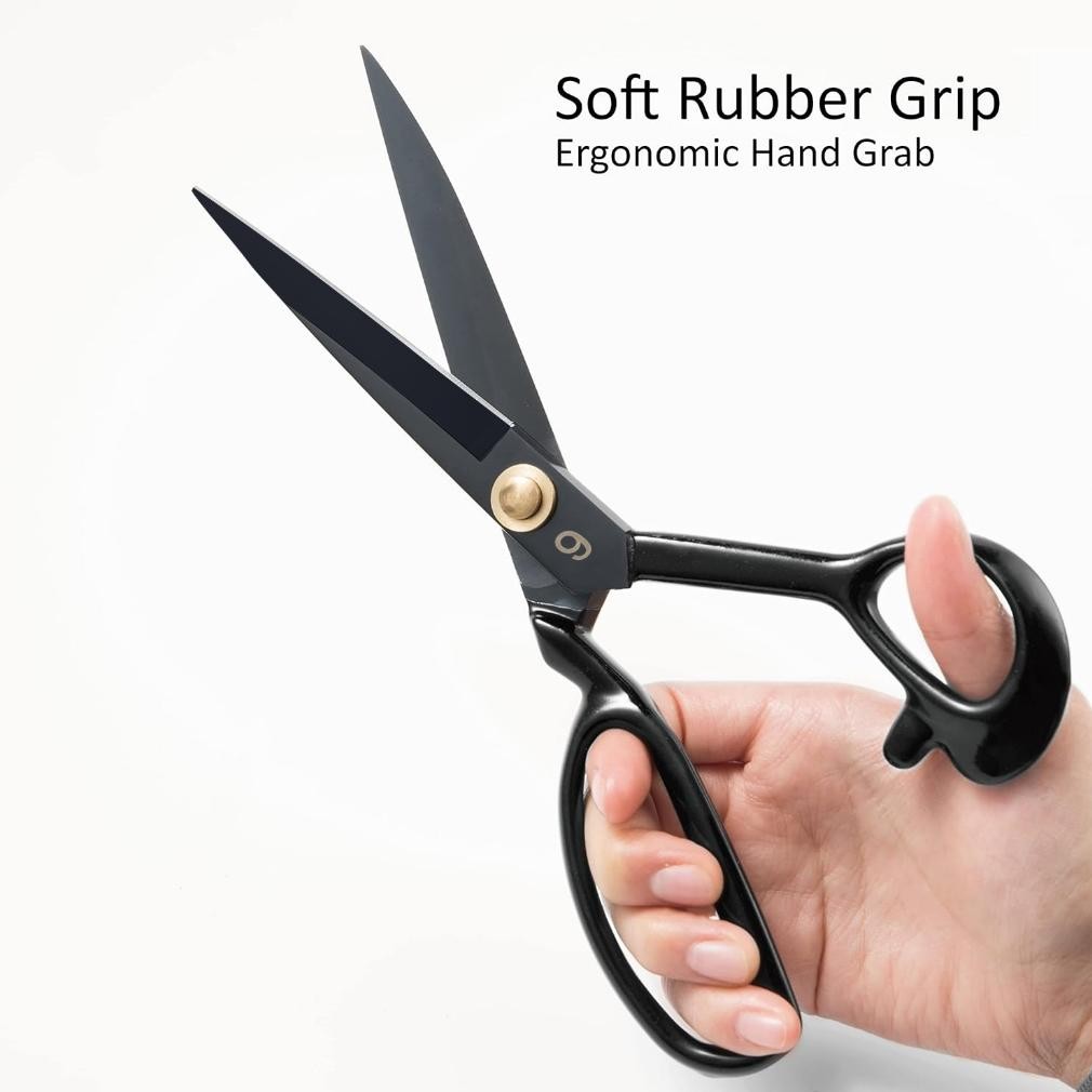 

JLD 8-11'' Gunting kain Gunting Potong Bahan Kain super tajam bahan baja hitam gunting serbaguna RB2