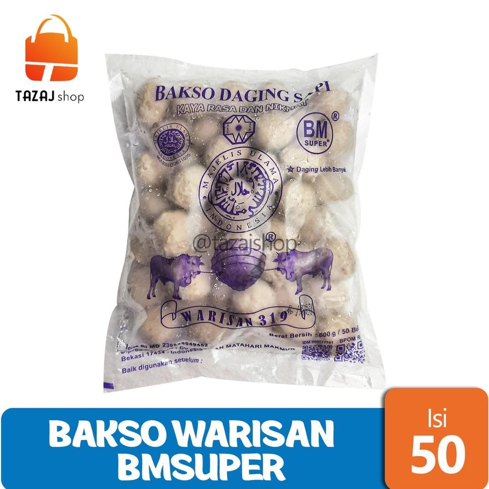 

Bakso Warisan BMSuper Ayam Dominan 50 Pcs Nugi