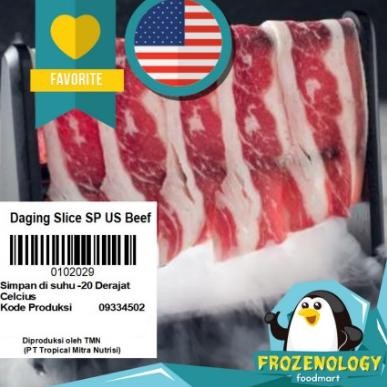 

Premium Beef Slice Daging Yoshinoya Iris Tipis Sliced US Bifuyaki Yakiniku Shabu Sukiyaki USA Juicy and Tender US Shorplate Brisket Nugi