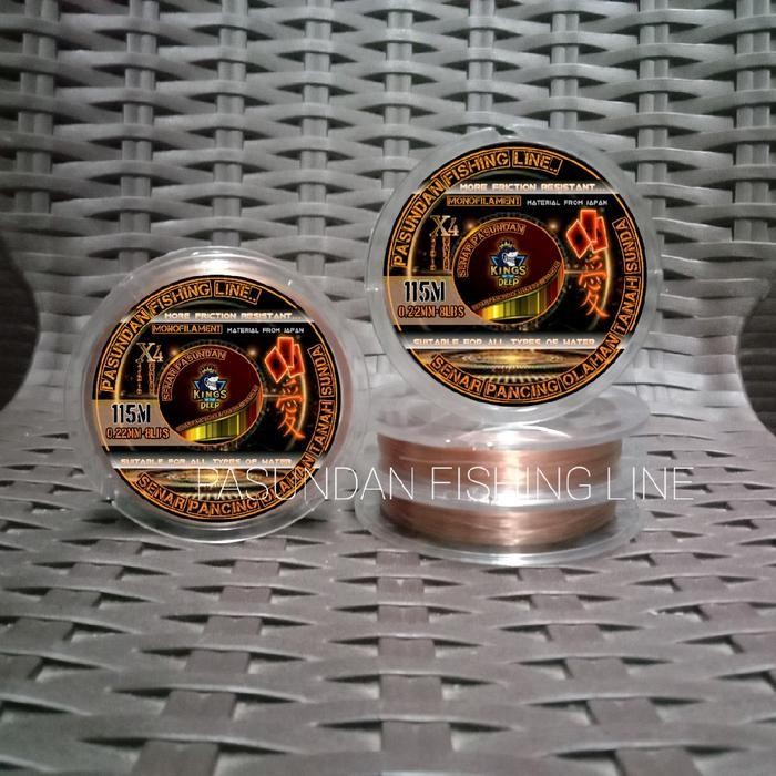 Pasundan Fishing Line Warna Coklat Muda Panjang 100Meter+15M(115M)Benang Tali Senar Pancing Olahan S