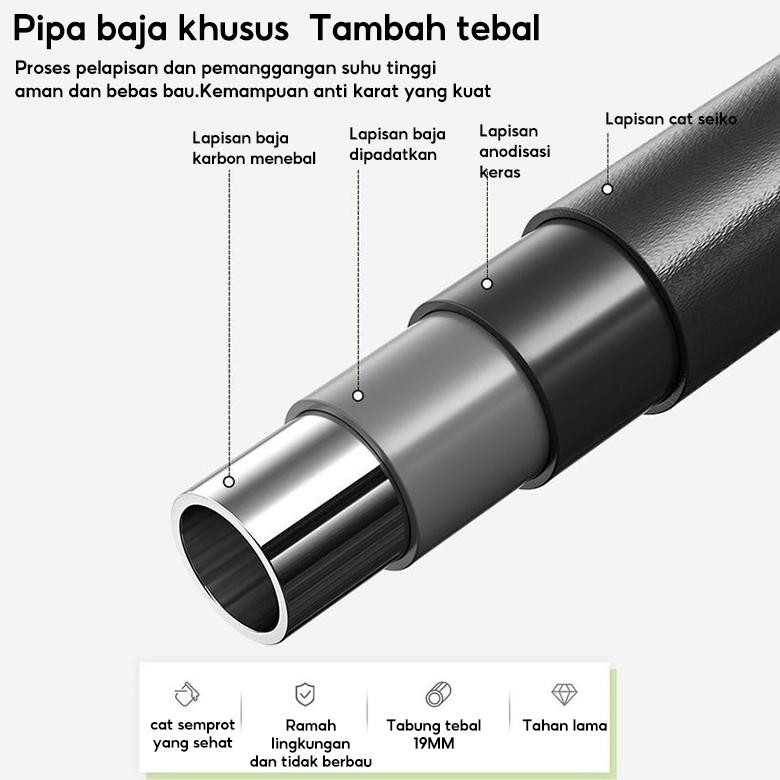 Rak Baju Gantung Gantungan Baju Besi Tebal dan Kuat Gantungan Baju 2 Lapis Gantungan Baju Berdiri