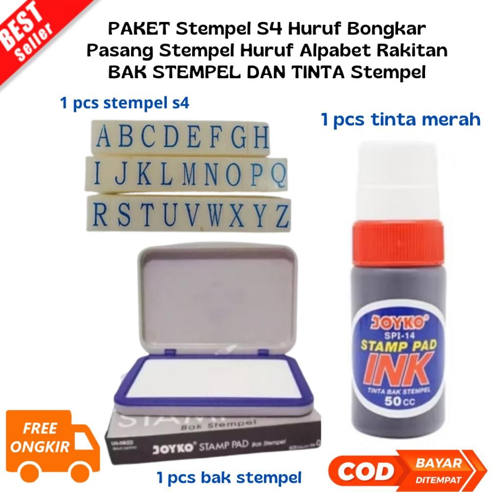 

[JIB] BAYAR PAKET Stempel S4 Huruf dan BAK STEMPEL DAN TINTA stempel huruf Bongkar Pasang Stempel Huruf Alpabet Rakitan RB3