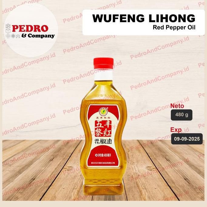 

Wufenglihong Hua Jiao Red Pepper Oil 480Ml - Minyak Cabai Mala Cina Pedas Wangi Diskon!