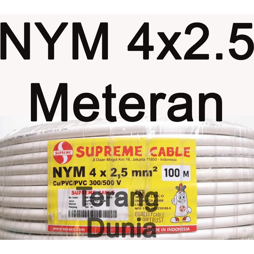 Kabel 4x2.5 Meteran Kabel Tunggal 4x2.5 Supreme Meteran Kabel Tunggal Supreme 4x2.5 Kabel NYM 4x2.5 