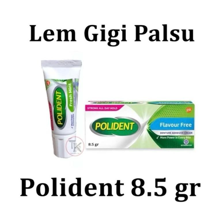 Polident 8.5 Gr Lem Gigi Palsu Flavour Free Dan Fresh Mint Nugi