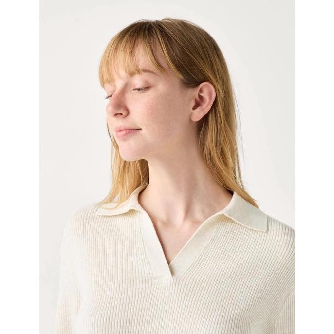 Uniqlo Sweater Polo Rib Rajut Washable (Matching Set)