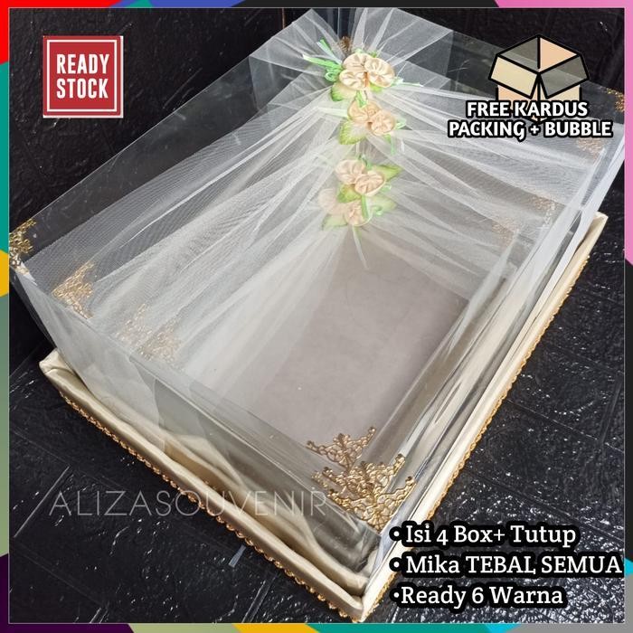 

Bis Kotak Hantaran Seserahan Mika 1 Set Isi 4 Box Parcel Tempat Mahar