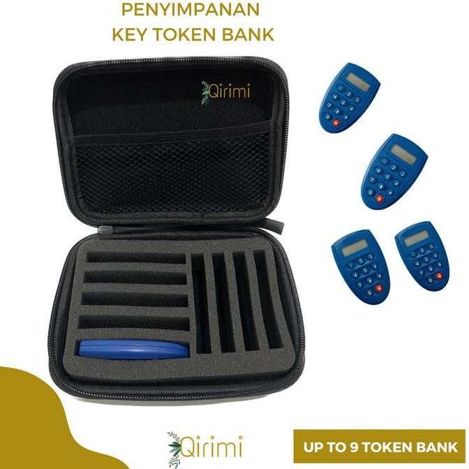 TAS PENYIMPANAN KEY TOKEN BANK FOAM PORTABLE KEY BCA MANDIRI - SIZE M ISI 9 TOKEN BANK
