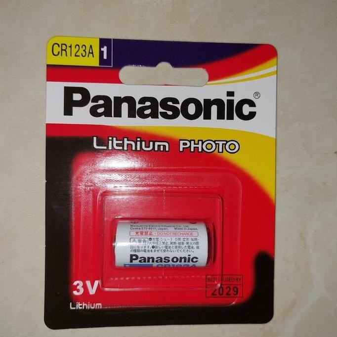 Baterai Panasonic LITHIUM 3V CR123A / Batere CR 123 A / CR123