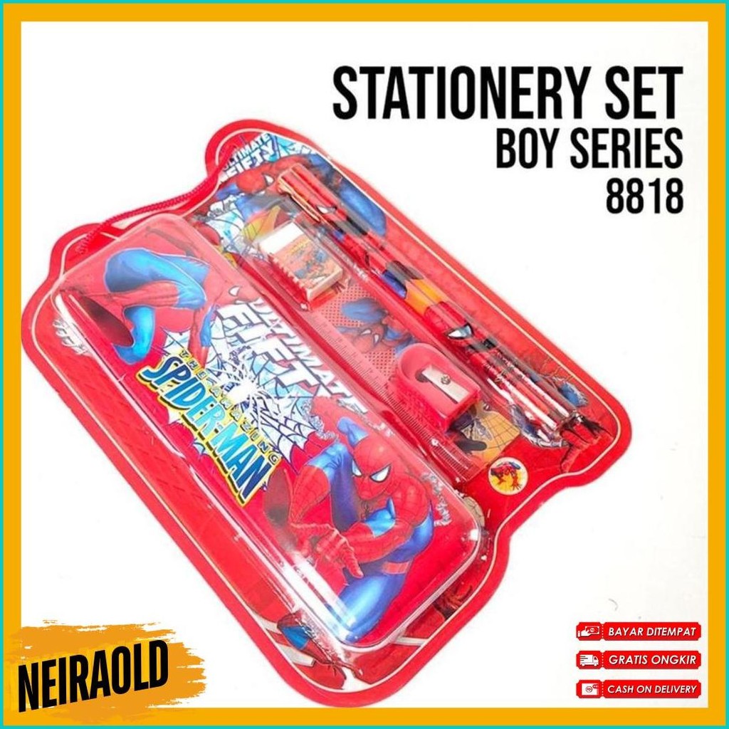 

Stationery Set / Alat Tulis Set / Paket Alat Tulis / Stationery Set Fancy 8818 Dengan Kaleng Terlaris! Produk Ini Banyak Dicari