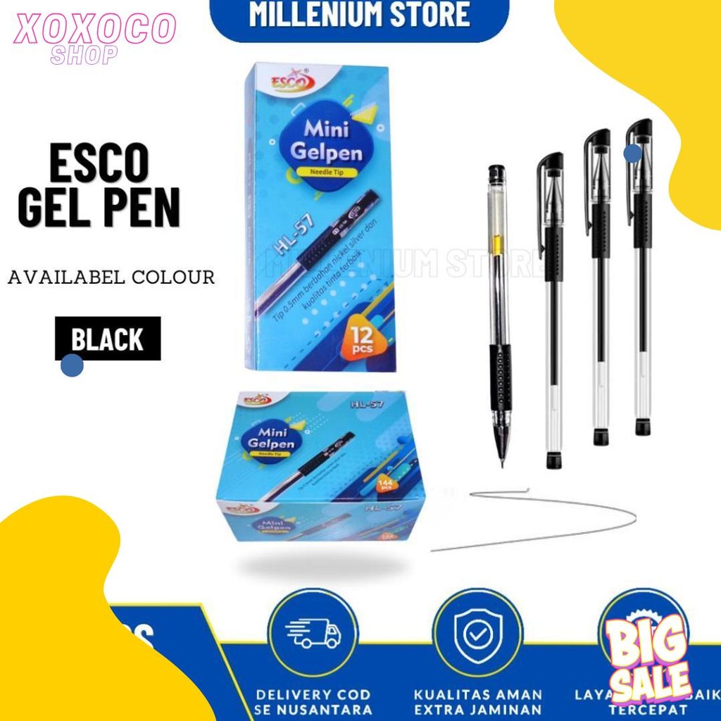 

Promo (12Pcs) Pulpen Gel Hitam Oni-X H802 / Gelpen Hitam 0.5Mm / Bayar Di Rumah / Duta Gemilang Diskon Setengah Harga