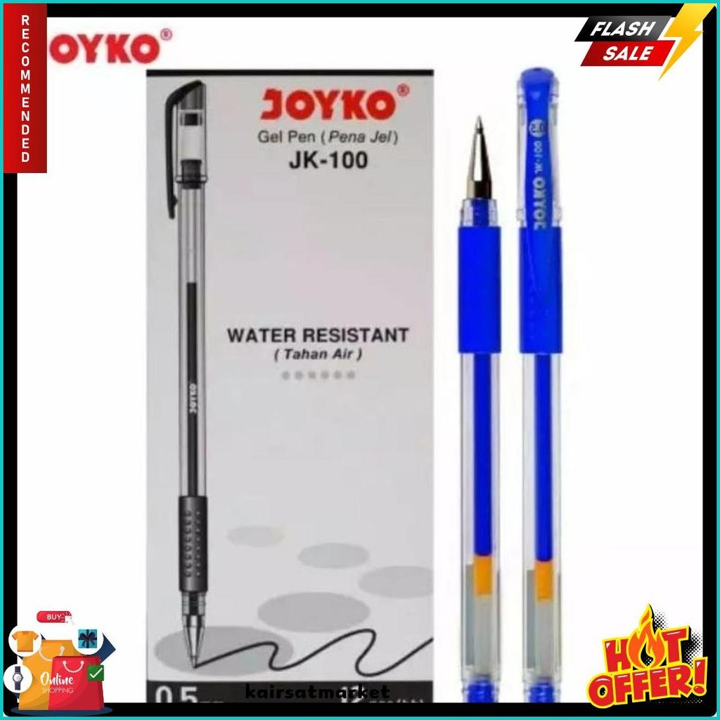 

Pulpen Gel Joyko Jk 100Nt 0.5Mm Grosir 12 Pcs Flash Sale! Diskon Hingga 70%