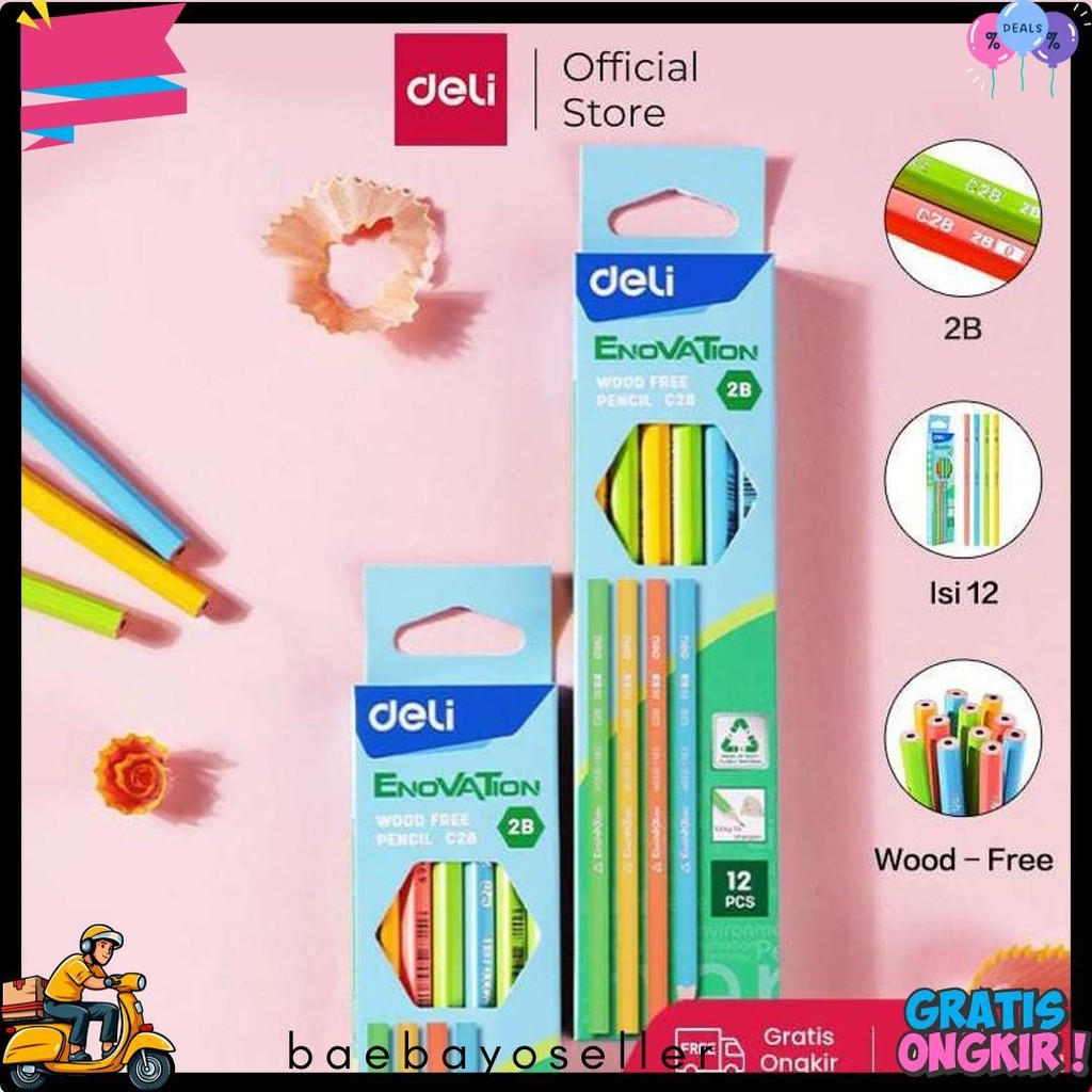 

Deli Wood Free Pencil / Pensil 2B Isi 12 Ramah Lingkungan Bahan Daur Ulang Ec28 Flash Sale! Diskon Hingga 70%