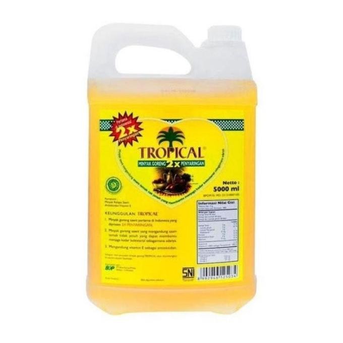 

Minyak Goreng Tropical 5L Minyak Masak Jumbo Untuk Keluarga / Usaha Diskon!