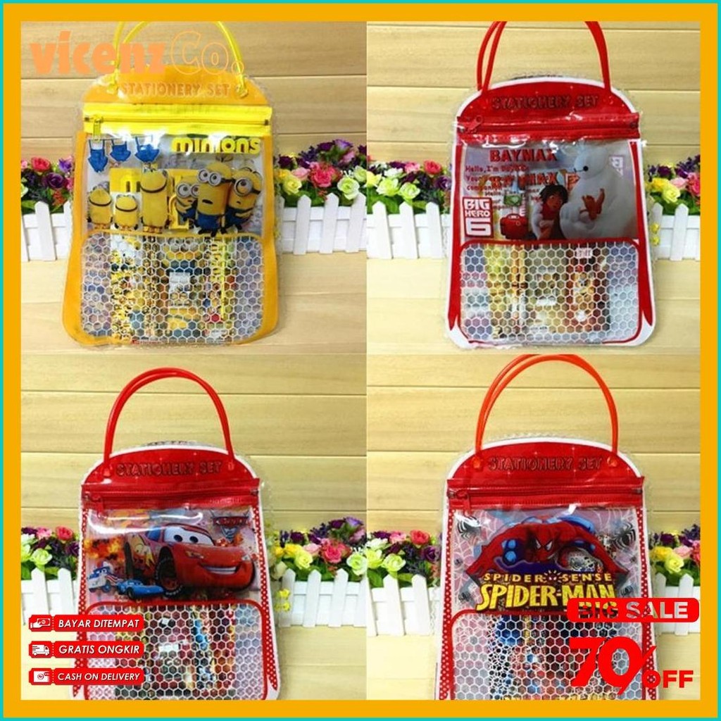 

Dp Stationery Set 6In1 Paket Bag Paket Alat Tulis Anak Sekolah Buku Pensil Penghapus Pengaris Peraut Diskon