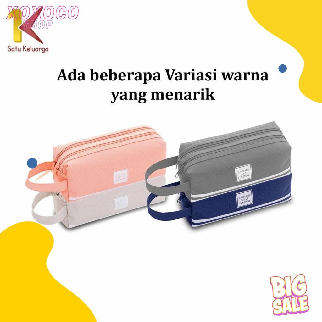 

Satu Keluarga Tempat Alat Tulis Perlengkapan Sekolah 2 Sisi A80 Kotak Pensil Tempat Bolpen Dompet Pensil Stationery / Make Up PouchKosmetikTravel Terlaris! Produk Ini Banyak Dicari