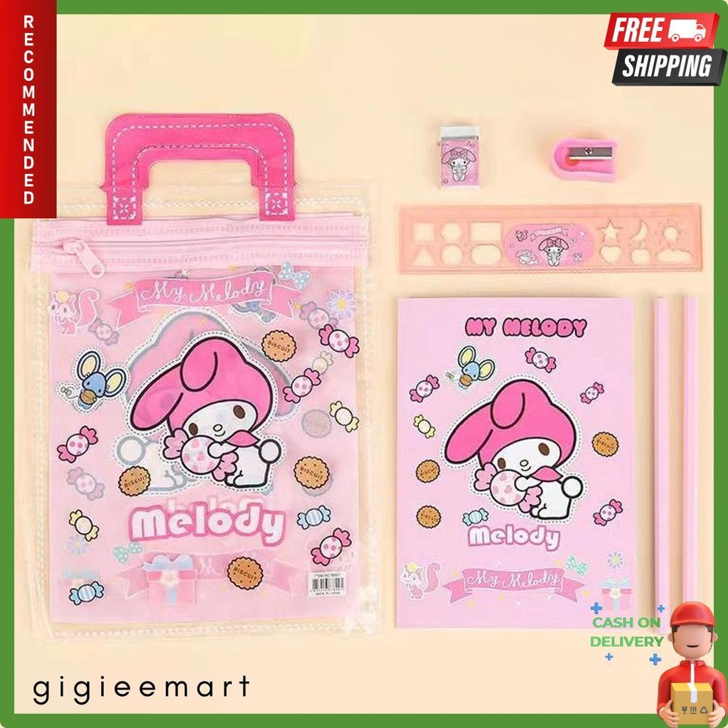 

Alat Tulis Satu Set 6 In 1 Set/ Stationary Sekolah Karakter Kartun Murah Lucu Pouch Hadiah Anak Diskon Setengah Harga