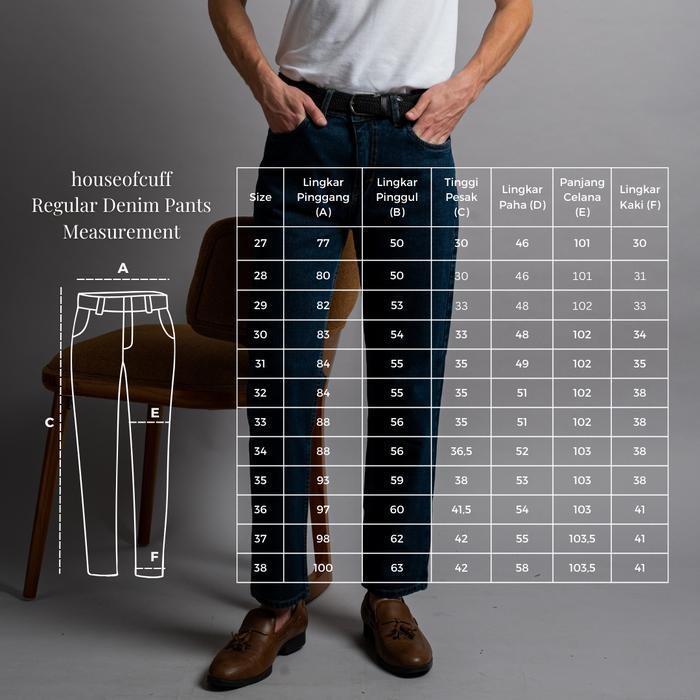 Oks Houseofcuff Celana Panjang Denim Jeans Slim Fit Stretch PriaBlueBlack