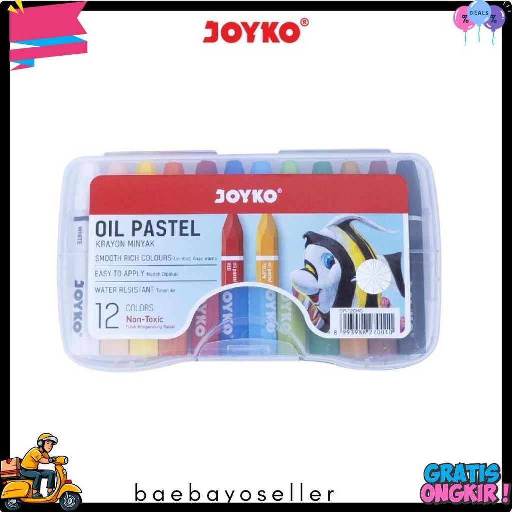 

Crayon / Krayon Joyko Titi Oil Pastel 12 Warna Terlengkap Dan Termurah
