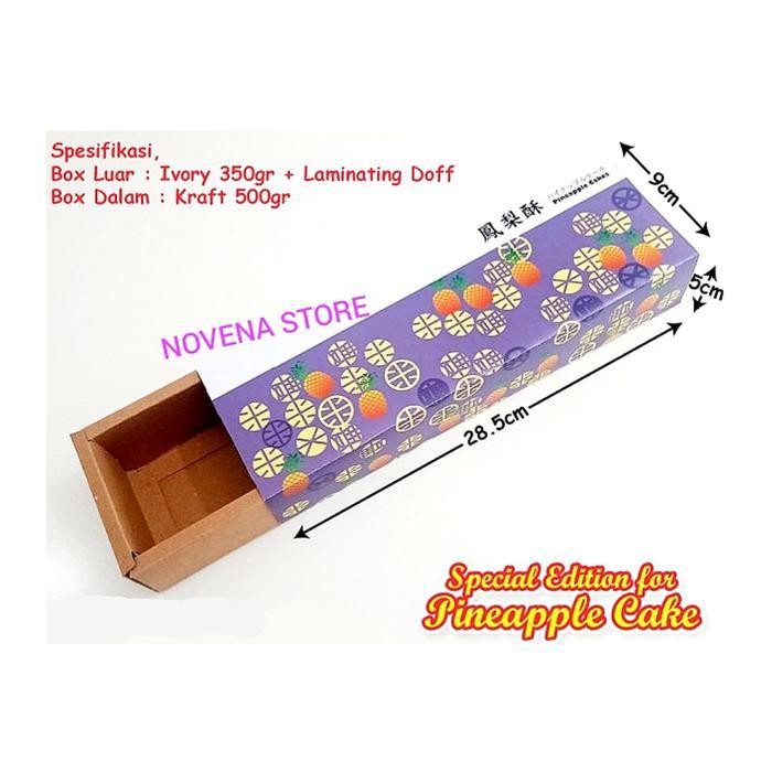 

Kkim Box Nastar Taiwan-Dus Motif Nanas-Kotak Pineapple Cakes#2