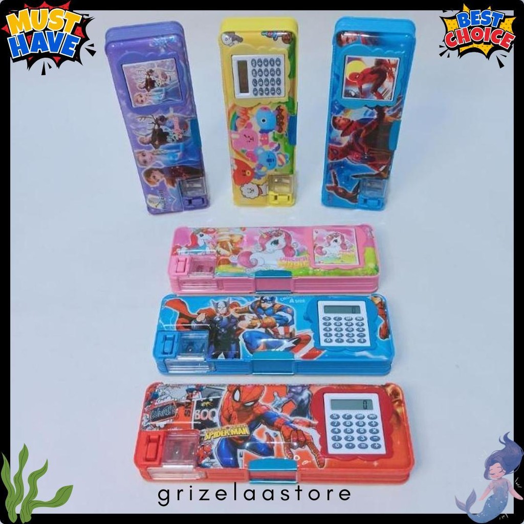 

Kotak Pensil Magnet Kalkulator / Serutan Karakter / Kotak Pensil Magnet / Kalkulator Fancy Karakter Flash Sale! Diskon Hingga 70%