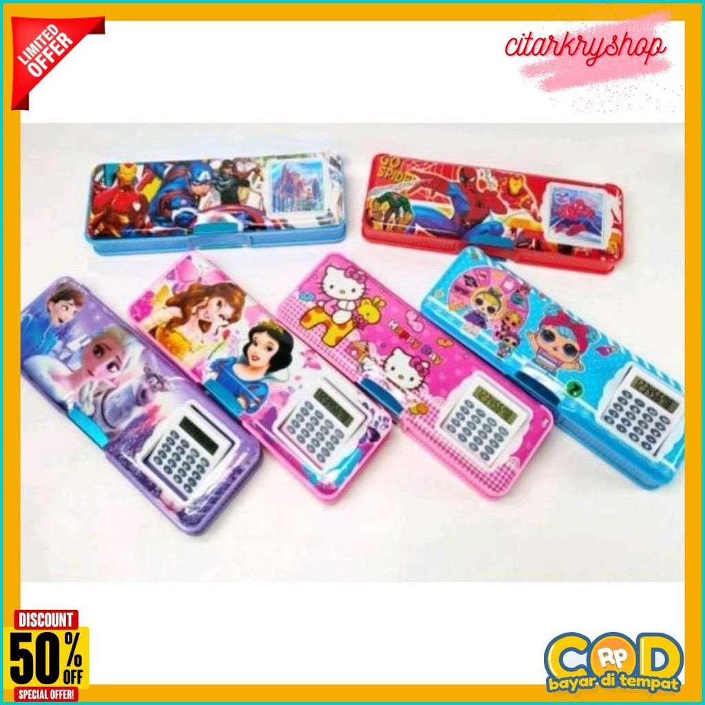 

Kotak Pensil Magnet Kalkulator / Serutan Karakter / Kotak Pensil Magnet / Kalkulator Fancy Karakter Diskon