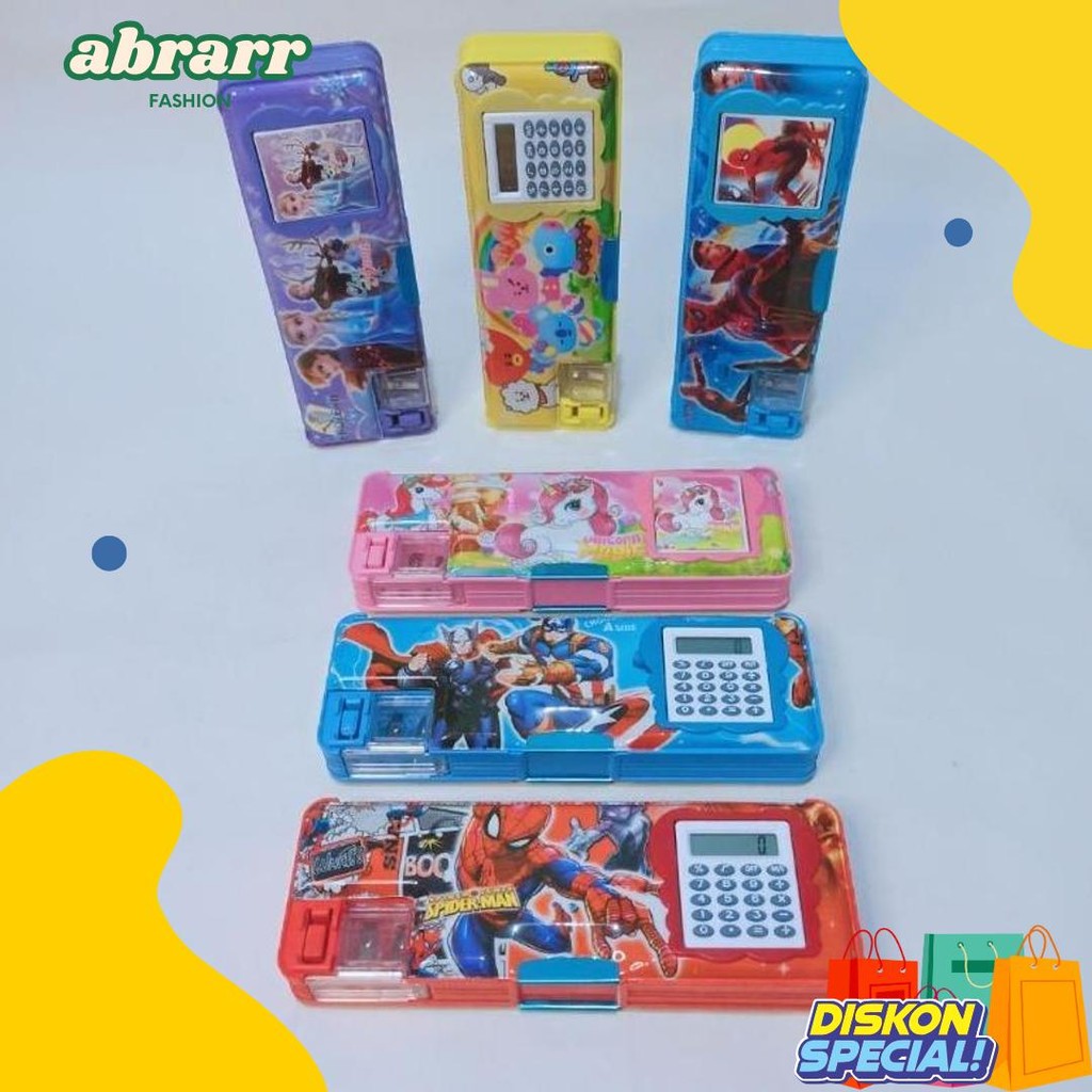 

Kotak Pensil Magnet Kalkulator / Serutan Karakter / Kotak Pensil Magnet / Kalkulator Fancy Karakter Terlengkap Dan Termurah
