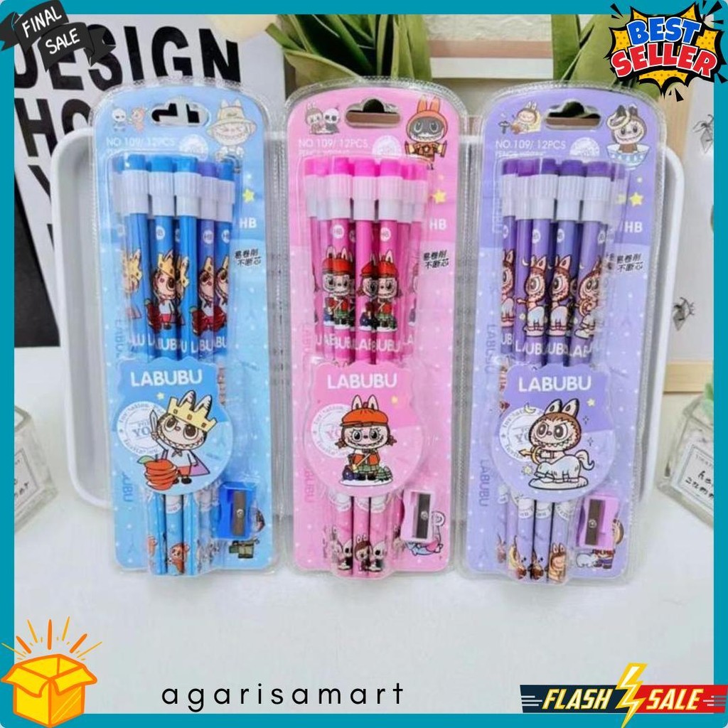 

1 Set 12 Pcs Pensil Anak Motif Capybara & Labubu / Set Pensil Anak Sekolah Lucu Capybara Premium Quality Terlaris! Produk Ini Banyak Dicari