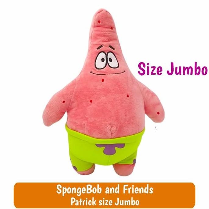 Siap Kirim Boneka SpongeBob & Patrick Jumbo - Original Nickelodeon - Mainan Anak Lucu