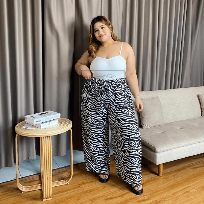 Leah Pants Celana Rayon Jumbo/ Celana Rayon Super Jumbo/ Celana Panjang Big Size/ Celana Santai Jumb