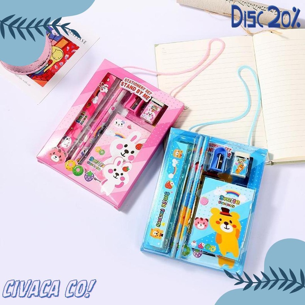 

Stt Alat Tulis Set 6In1 Stationery Set Lucu Karakter 6 In 1 Set Perlengkapan Pensil Penggaris Buku Penghapus Sekolah Anak-Anak Tk Box Tali Sourvenir Ulang Tahun Murah Terlengkap Dan Termurah